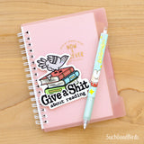 Give a Shit About Reading - 3" Vinyl Sticker - pigeon book sticker
