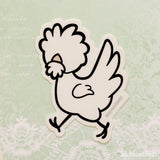 White Polish Chicken 3" Vinyl Sticker