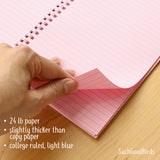 Boston Soldier Pigeon 5.5" x 8.5" Notebook - Pink College Ruled Paper