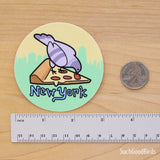 NYC Pigeons Pizza 3" Circle Vinyl Sticker