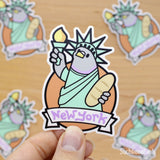 NYC Pigeons Statue of Liberty 3" Vinyl Sticker