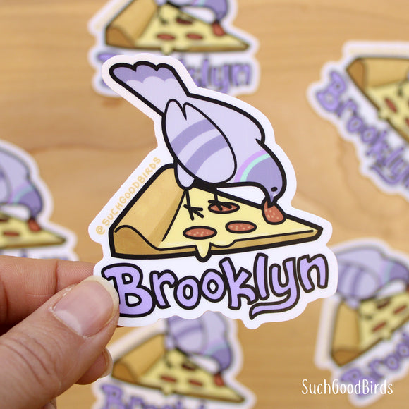 NYC Brooklyn Pigeon w Pizza - 3