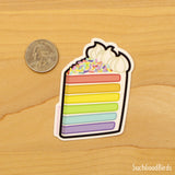 Rainbow Cake 3" Vinyl Sticker