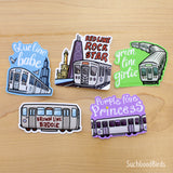 Chicago L Train - Brown Line Baddie - 3.5" Vinyl Sticker - subway mass transit sticker