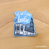 Chicago L Train - Blue Line Babe - 3" Vinyl Sticker - subway mass transit sticker