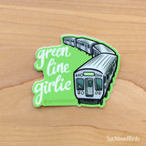 Chicago L Train - Green Line Girlie - 3" Vinyl Sticker - subway mass transit sticker