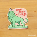 Chicago Art Institute Lion with Pigeon - 3" Vinyl Sticker