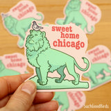 Chicago Art Institute Lion with Pigeon - 3" Vinyl Sticker