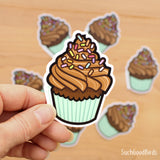 Chocolate Cupcake 3" Vinyl Sticker