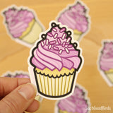 Pink Cupcake 3" Vinyl Sticker