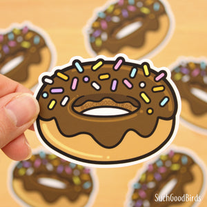 Chocolate Donut 3" Vinyl Sticker