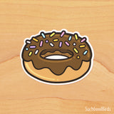 Chocolate Donut 3" Vinyl Sticker