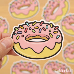 Pink Donut 3" Vinyl Sticker