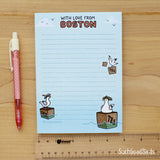 Boston Seagulls Tea Party 5"x7" Note Pad