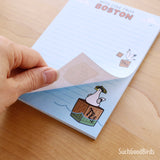 Boston Seagulls Tea Party 5"x7" Note Pad