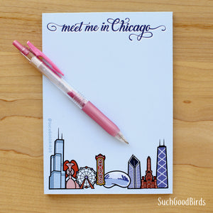 Meet me in Chicago 5"x7" Note Pad