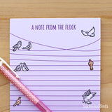 Pigeons on Telephone Wires 5"x7" Note Pad