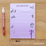 Pigeons on Telephone Wires 5"x7" Note Pad