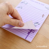 Pigeons on Telephone Wires 5"x7" Note Pad