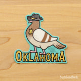 Oklahoma Pigeon - 3" Vinyl Sticker