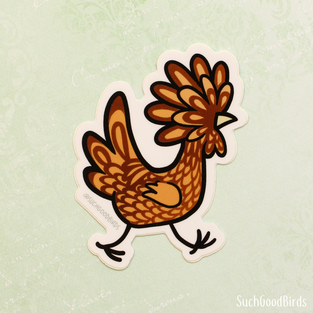 Gold Chicken Sticker Gold Laced Polish Chicken 3