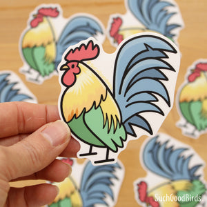 Chicken Serama Rooster 3" Vinyl Sticker