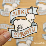 Silkie Chicken - White Hen "Silkie Smooth" - 3" Vinyl Sticker