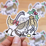 Christmas Birds "Six Geese a-Laying" Canada Goose - 3" Vinyl Sticker