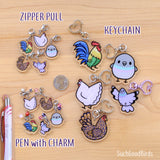 Seagulls Keychain- Seagull Screaming - 2" acrylic keyring