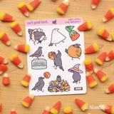 Halloween Crows 3.5" x 4.75" PAPER Sticker Sheet