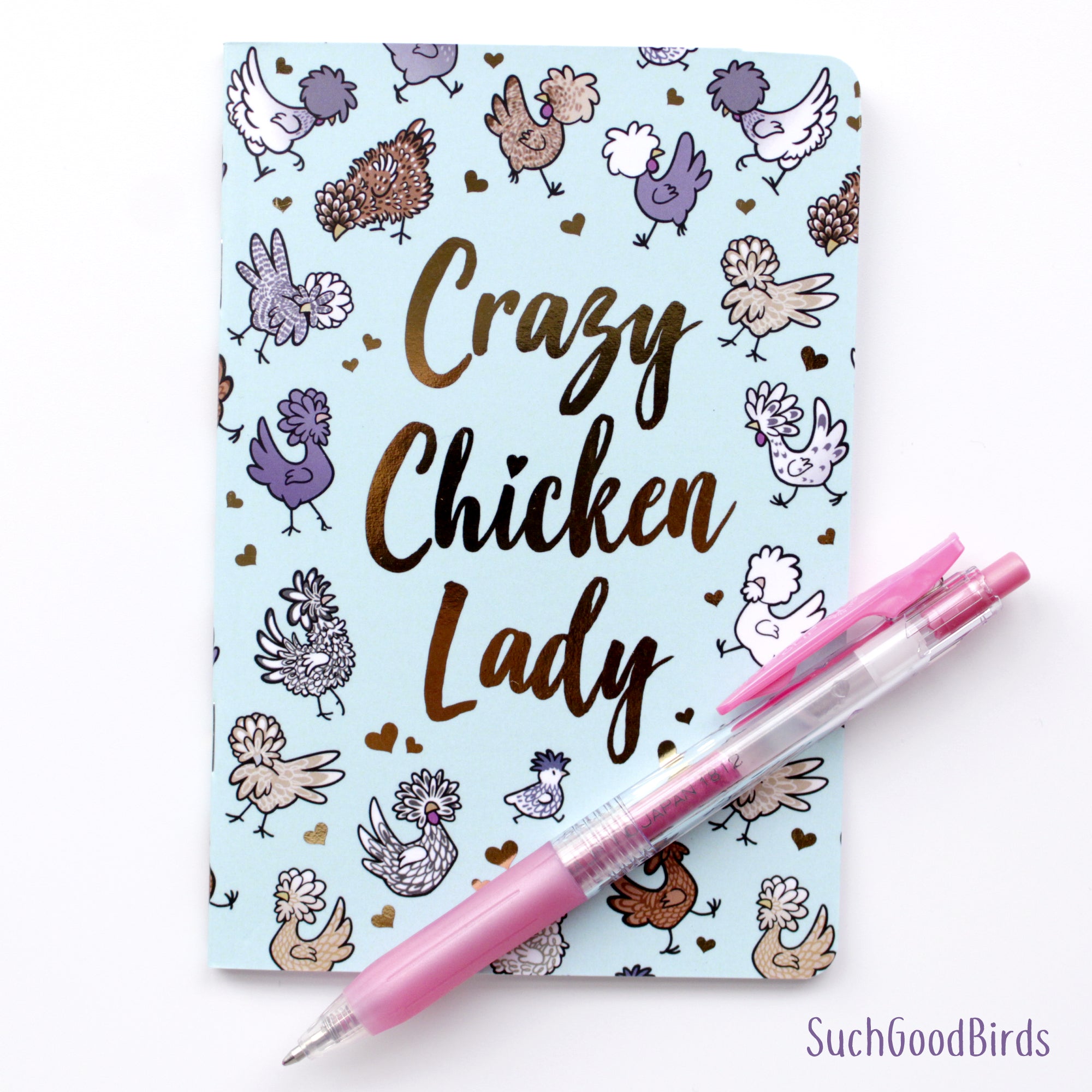 Notebook Chicken Pretty Polish A6 Mini Notebook - Crazy Chicken Lady – Such Good Birds