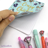 Pretty Polish A6 Mini Notebook - Crazy Chicken Lady