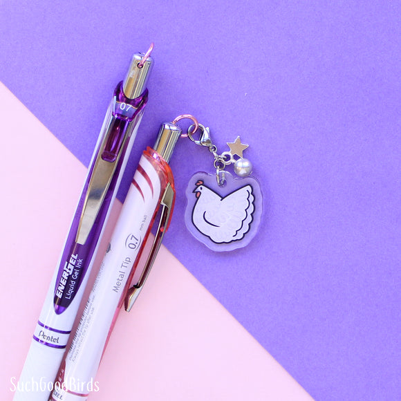 Chickens Pen with Charm - Lavender Hen- 1