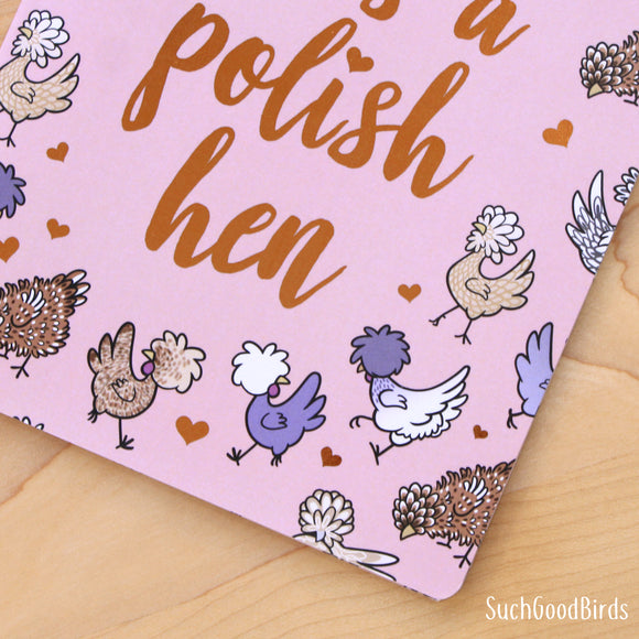 Pretty Polish A5 Notebook - Everyone Loves a Polish Hen