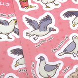 Seagulls 4" x 6" Vinyl Sticker Sheet
