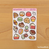 Desserts 3.5" x 4.75" PAPER Sticker Sheet