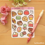 Desserts 3.5" x 4.75" PAPER Sticker Sheet