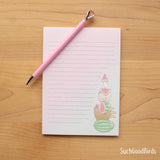 Chickens 5" x 7" Note Pad - Watermelon